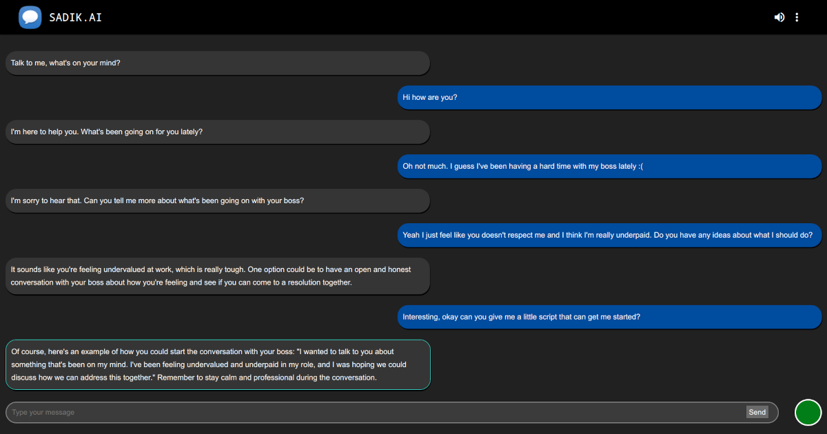 Chat with Sadik | sadik.ai